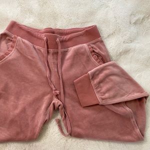Fashion Nova Pink Velour Joggers